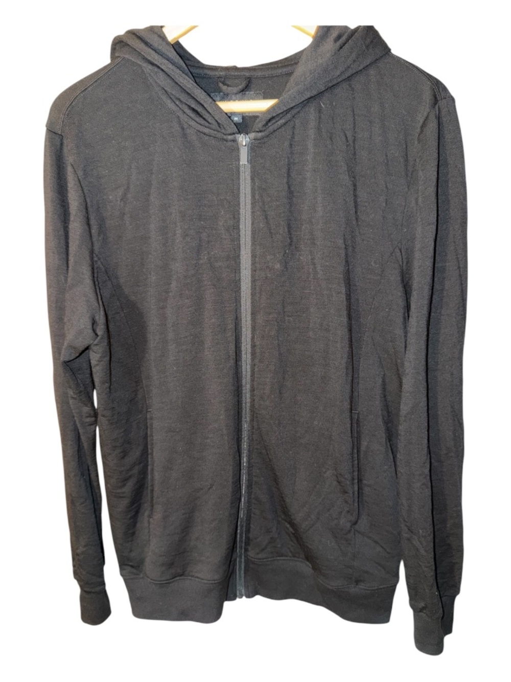 Unbound Merino Wool Black Hoodie Jacket M